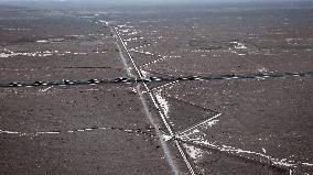Gobi Desert Expressway in Hami