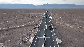 Gobi Desert Expressway in Hami