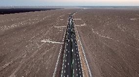 Gobi Desert Expressway in Hami