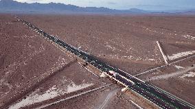 Gobi Desert Expressway in Hami