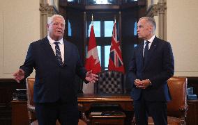 Canadian PM Mark Carney Meets With Ontario Premier Doug Ford - Ottawa