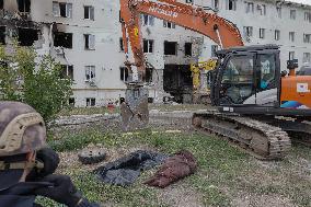 Aftermath Of A Russian Drone Attack In Kharkiv - Ukraine