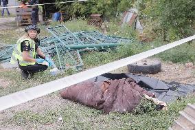 Aftermath Of A Russian Drone Attack In Kharkiv - Ukraine
