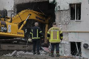 Aftermath Of A Russian Drone Attack In Kharkiv - Ukraine