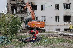 Aftermath Of A Russian Drone Attack In Kharkiv - Ukraine