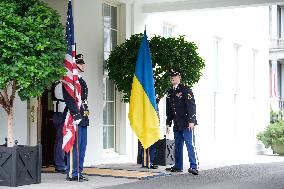 Donald Trump Greets Ukrainian President - Washington