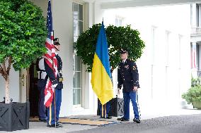 Donald Trump Greets Ukrainian President - Washington