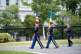 Donald Trump Greets Ukrainian President - Washington