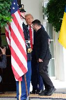 Donald Trump Greets Ukrainian President - Washington
