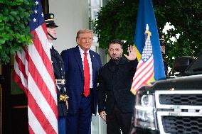 Donald Trump Greets Ukrainian President - Washington