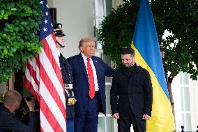 Donald Trump Greets Ukrainian President - Washington