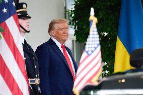 Donald Trump Greets Ukrainian President - Washington