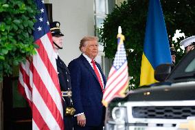 Donald Trump Greets Ukrainian President - Washington