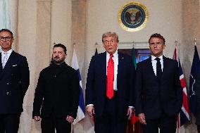 Trump Meets President Zelenskyy of Ukraine and European Leaders