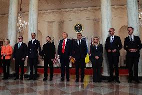 Trump Meets President Zelenskyy of Ukraine and European Leaders