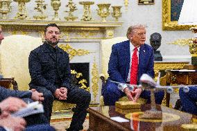 Trump Meets President Zelenskyy of Ukraine and European Leaders