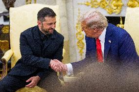 Trump Meets President Zelenskyy of Ukraine and European Leaders