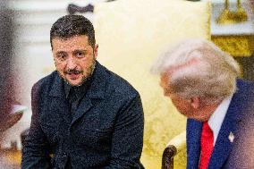 Trump Meets President Zelenskyy of Ukraine and European Leaders
