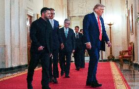 Trump Meets President Zelenskyy of Ukraine and European Leaders