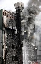 Building fire in Osaka