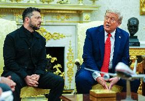 Trump Meets President Zelenskyy of Ukraine and European Leaders