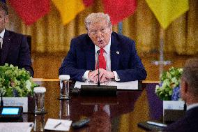 Trump Meets President Zelenskyy of Ukraine and European Leaders