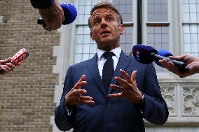 Macron Addresses Media After Key Diplomatic Meeting in Washington