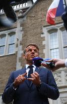 Macron Addresses Media After Key Diplomatic Meeting in Washington