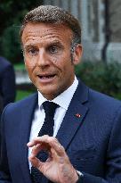 Macron Addresses Media After Key Diplomatic Meeting in Washington