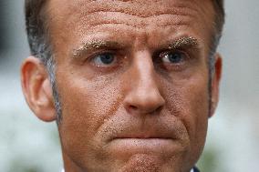 Macron Addresses Media After Key Diplomatic Meeting in Washington