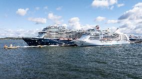 Cruise ships in the port of Tallinn