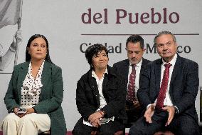 Mexican President Claudia Sheinbaum Holds Briefing Conference - Mexico