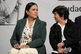 Mexican President Claudia Sheinbaum Holds Briefing Conference - Mexico
