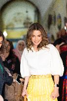 Queen Rania Visits Various Initiatives - Al Salt