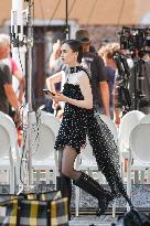 Lily Collins on Emily in Paris Set - Venice