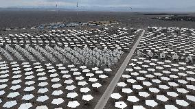Llargest Molten Salt Tower Solar Thermal Power Station in China