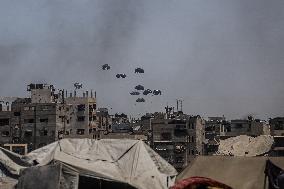 Humanitarian Airdrop in Northern Gaza