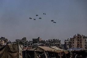 Humanitarian Airdrop in Northern Gaza