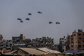 Humanitarian Airdrop in Northern Gaza