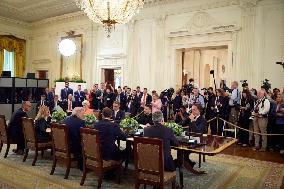 Trump Meets President Zelenskyy and European Leaders - Washington