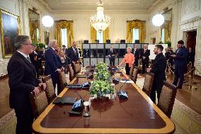 Trump Meets President Zelenskyy and European Leaders - Washington