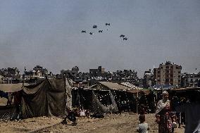 Humanitarian Airdrop in Northern Gaza