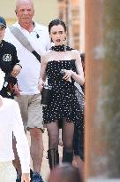 Lily Collins on Emily in Paris Set - Venice