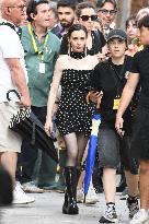 Lily Collins on Emily in Paris Set - Venice