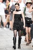 Lily Collins on Emily in Paris Set - Venice