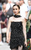 Lily Collins on Emily in Paris Set - Venice