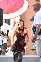 Ashley Park on Emily in Paris Set - Venice