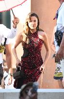 Ashley Park on Emily in Paris Set - Venice