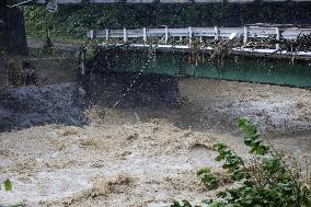 Heavy rain in northeastern Japan