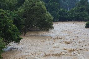 Heavy rain in northeastern Japan